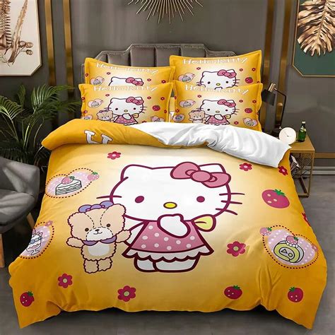 Hello Kitty Bedding Set Quilt Duvet Sanrio Melody Cinnamoroll Cover