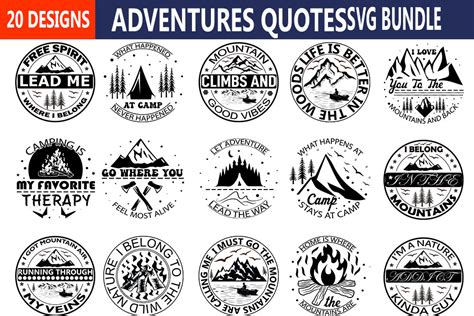 Adventures Quotes Svg Bundle Graphic By Craft Home Creative Fabrica