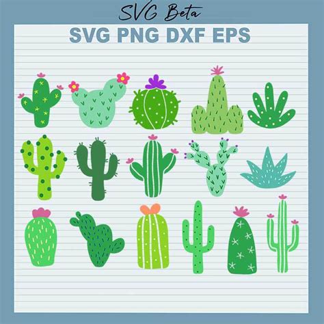 Cactus Succulent Bundle SVG Cactus Bundle SVG Succulent Bundle SVG