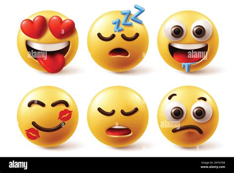 Jeu de vecteurs de visage de caractères emoji Emojis émoticône