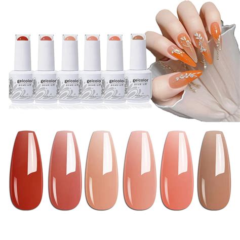 Amazon Arte Clavo Colors Jelly Gel Polish Nude Pink Red Gel Neutral Nail Art Design