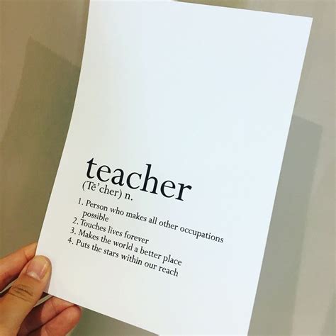 Teacher Definition Print Teacher T Dictionary Print Etsy Uk