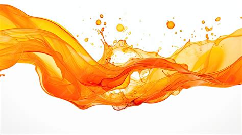 painting splashing orange color  white background premium ai