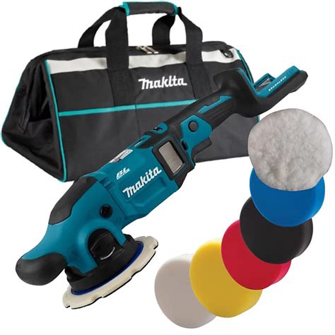 Makita Dpo600z 18v Lxt Cordless Brushless Orbital Polisher 150mm 6 Pads Bag Diy At Bandq