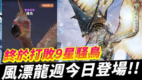 魔物獵人now風漂龍週今日登場想跳戰的獵人保重了~我終於打敗9星騷鳥結果還是升了xdd Youtube