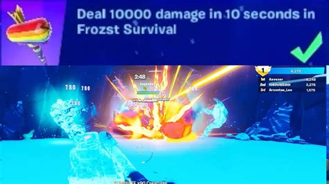 Deal Damage In Seconds In Frozet Survival Fortnite Youtube