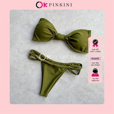 Đồ Bơi Bikini 2 Mảnh PIKINI Có Mút Áo Cột Quần Lotkhe 2M39 Shopee Việt Nam