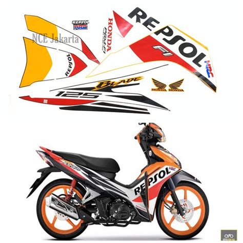 Jual STIKER STRIPING HONDA BLADE REPSOL 125 FI Di Lapak AJM17 NCE