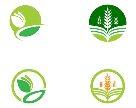 Agriculture Business Logo Template Unique Green Vector Image 623399