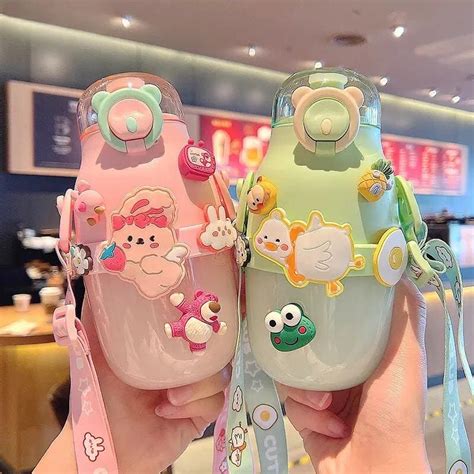 animated water bottle summer water bottle  kids cute plastic kid