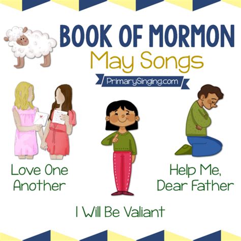 May Book of Mormon Primary Songs List for 2024 Come Follow Me - Primary Singing