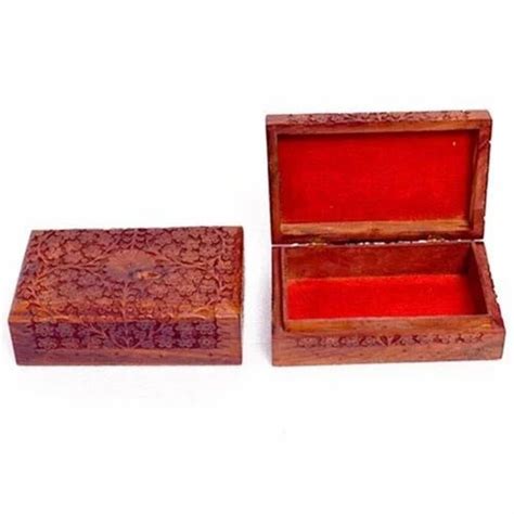 Brown Rectangle Wooden Curved Jewelry Box Size X X Inch Lxwxh At