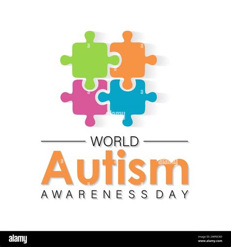 National Autism Awareness Month Observed Every Year Of April Vector