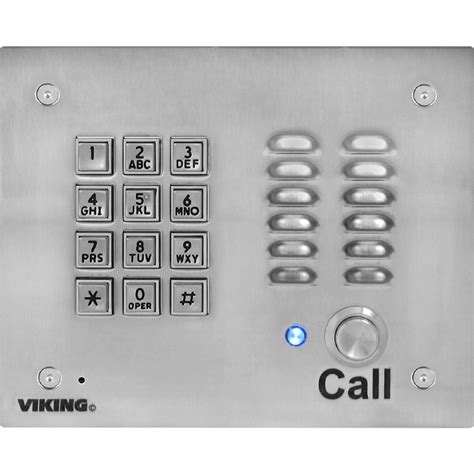 Viking Voip Stainless Steel Entry Phone With Keypad K Ip Infocom