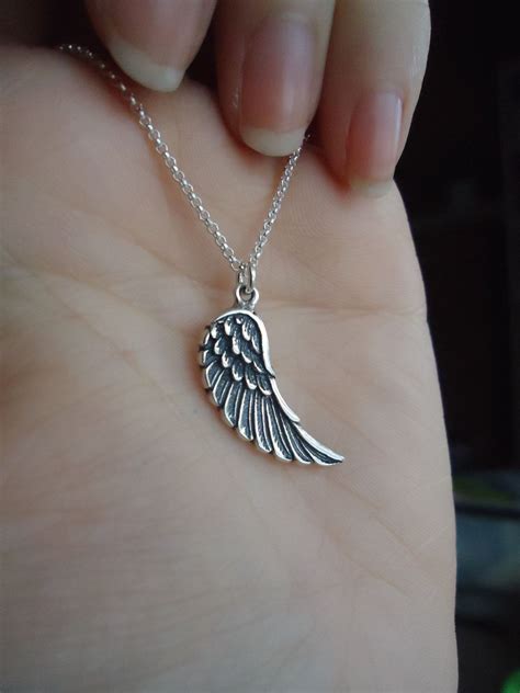 925 Sterling Silver Angel Wing Pendant Charm Guardian Angel Memory