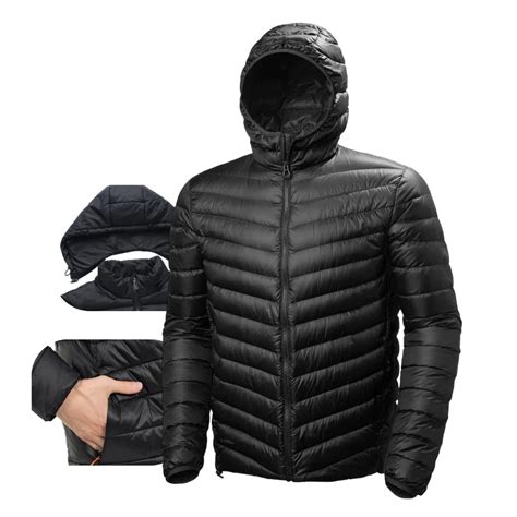 Jaqueta De Frio Masculinas - Jaqueta Puffer Masculina de Frio Intenso Impermeável com Capuz Removív