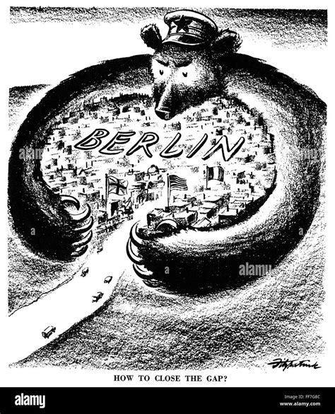 CARTOON: COLD WAR BERLIN./nHow to Close the Gap?: American cartoon ...