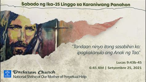 Baclaran Church Live Mass Sabado Ng Ika Linggo Sa Karaniwang