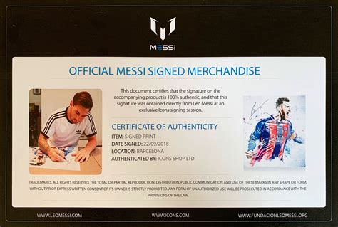 Lionel Messi Fc Barcelona Personally Signed Artwork 16“ X 20“ 50 X 6 Sportmemories24