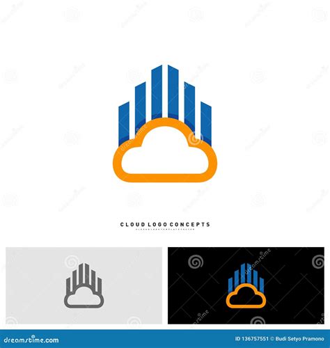 Nuvem De Constru O Moderna Logo Design Concept Vetora Cidade Logo