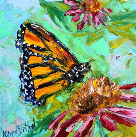 Butterfly Painting Monarch Art Original Oil Palette Knife Etsy In 2020 Butterfly Painting