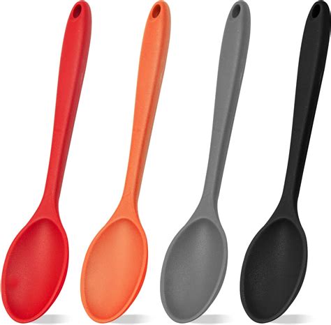 Amazon Silicone Nonstick Slotted Spoons Set High Heat Resistant