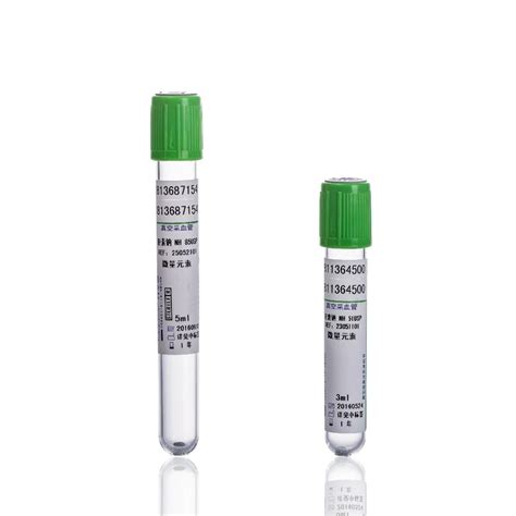 Green Top Sodium Heparin Tube Vacuum Blood Collection Tubes Manufacture