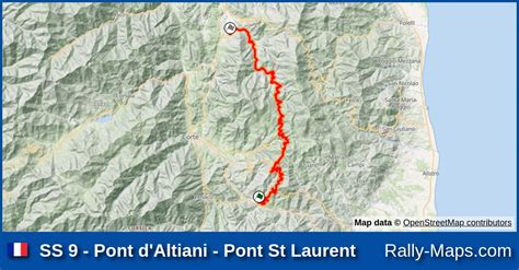 Karte WP 9 Pont D Altiani Pont St Laurent Tour De Corse 1982 WRC