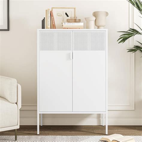Metal Storage Cabinet,Kitchen Pantry Storage Cabinets with Doors,Buffet