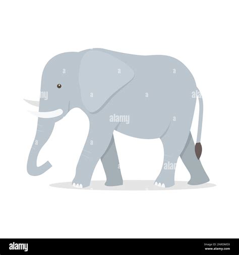 Elefante Lindo De Dibujos Animados Ilustración Vectorial Imagen Vector De Stock Alamy