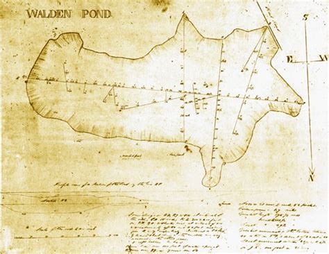 Walden Pond Old Maps Henry David Thoreau