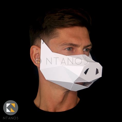 Pig Snout Half Mask Papercraft Mask Templates By Ntanos