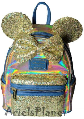 Disney Parks 50th Anniversary Minnie EARidescent Shimmer Loungefly Mini