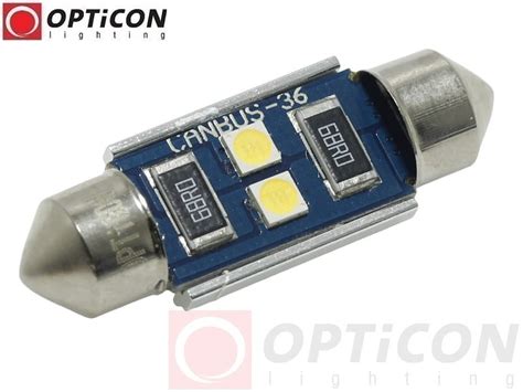 Samochodowa Żarówka Led C5W 36mm 12V DC 2x SMD 3030 Biały Zimny 6000K