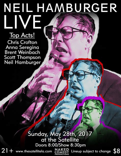 This Sunday Neil Hamburger Live At The Satellite Naked Comedy