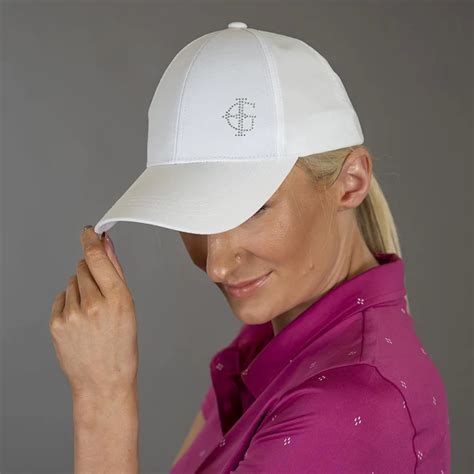 Island Green Golf IGLHAT2163 Ladies Diamante Logo Peak Cap - Women's ...