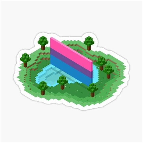 Isometric Bisexual Pride Flag Sticker For Sale By Robiscuit Redbubble