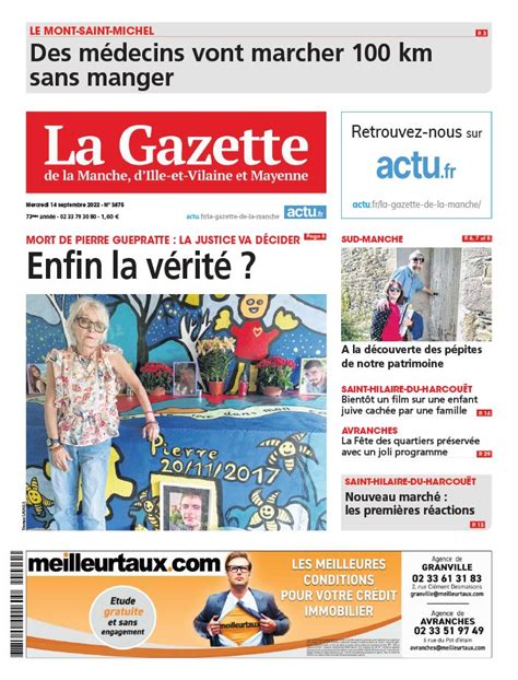 La Gazette De La Manche N Du Septembre T L Charger Sur Ipad