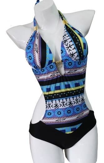 Hermoso Bikini Mujer Monokini Vintage Push Up Rojo O Azul 599 00