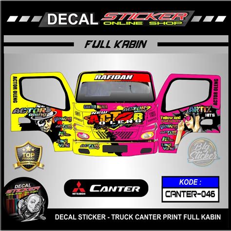 Jual STIKER MOBIL TRUK CANTER STICKER DECAL PRINT KEPALA TRUCK KEREN