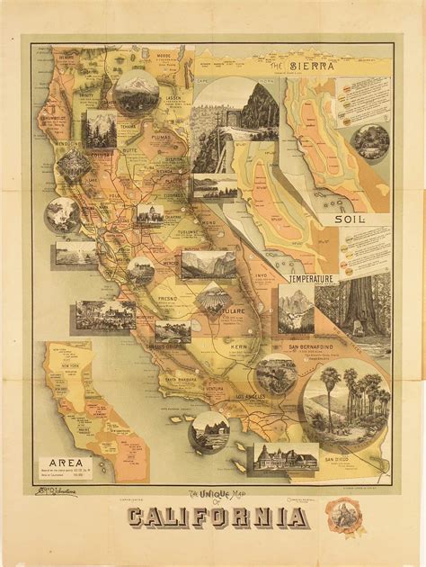 A unique example of the "Unique Map of California?" - Rare & Antique Maps