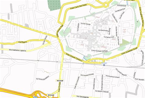 Stadtmauer Stadtplan Mit Satellitenaufnahme Und Hotels Der Toskana