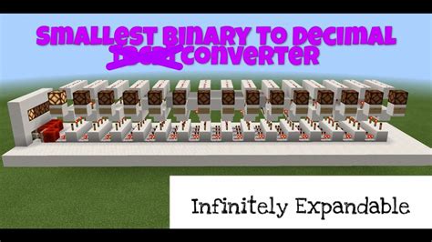 Very Compact Binary Decoder Minecraft Youtube