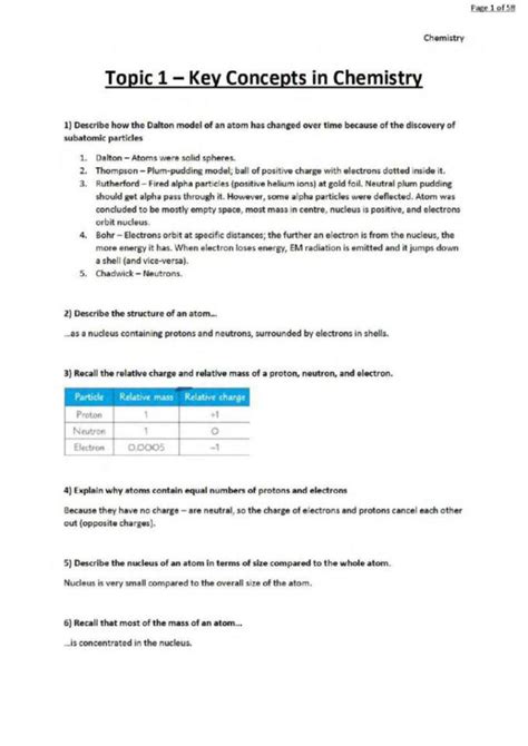 Edexcel Gcse Chemistry Revision Notes Studylast