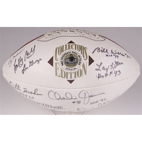 Pro Football Hall Of Fame Collector's Edition Logo Football Signed By (14) Dante Lavelli, Ozzie ...