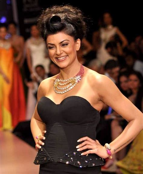 Sushmita Sen Armpit Pics Hot Photos Cute Underarms Images Chinki Pinki Black Attire