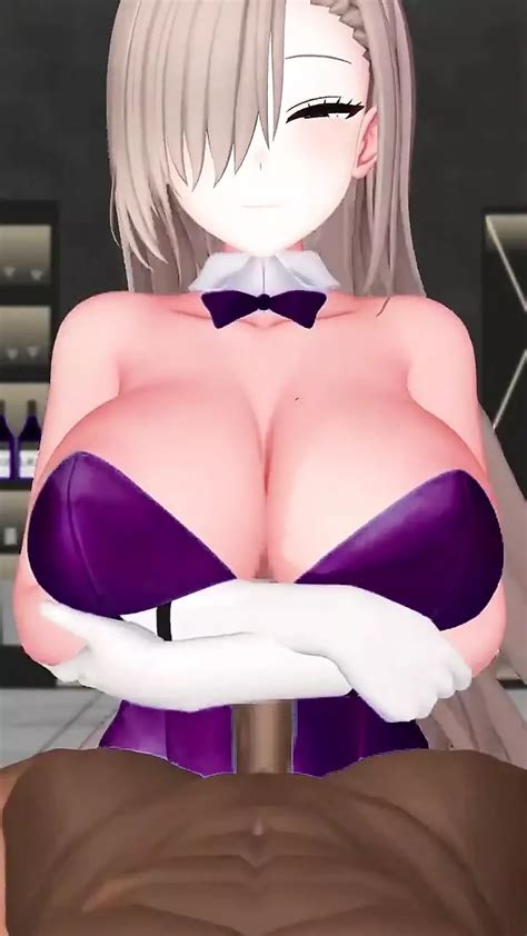 Blue Archive Asuna Ichinose Hentai Boob Job Playboy I Dark Purple Clothes Color Edit Smixix
