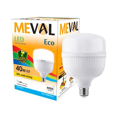 Jual MEVAL Lampu LED Kapsul ECO 40W Putih Jakmall