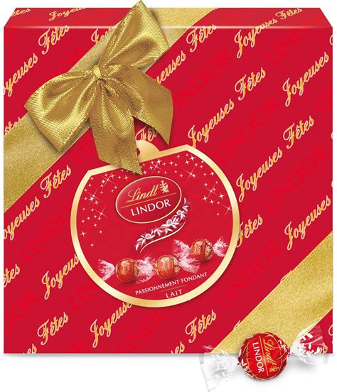 Lindt Boîte Cadeau LINDOR Chocolat au Lait Cœur Fondant 287g