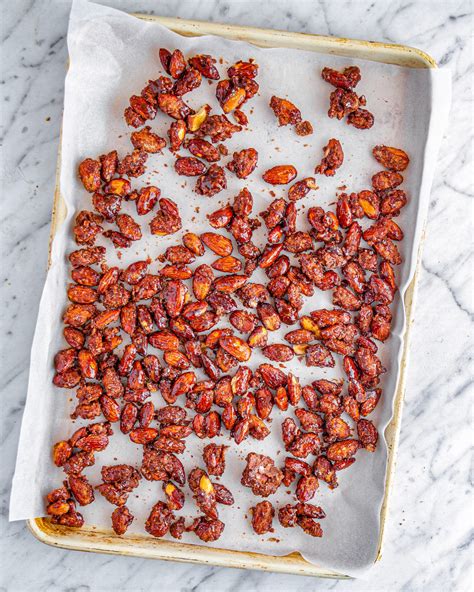 Spiced Roasted Almonds - CheekyKitchen